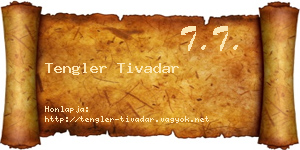 Tengler Tivadar névjegykártya